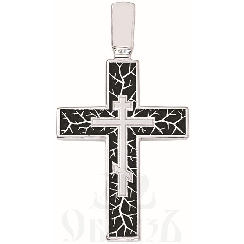 крест «терновая ветвь», серебро 960 проба с эмалью (ювелия 01.026а)