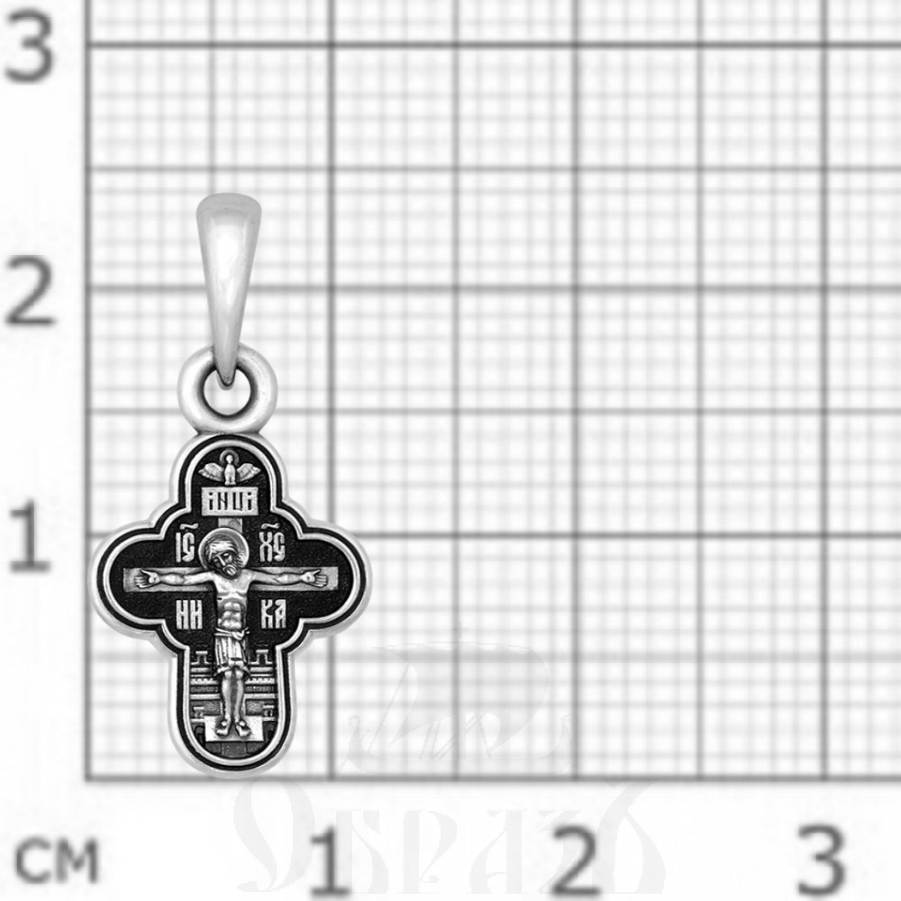 крестильный крест «божия матерь нерушимая стена», серебро 925 проба (арт. 101.616)